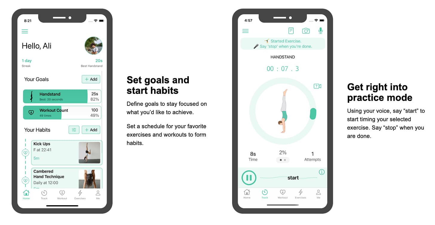 Handstand Quest - Voice-First Mobile AI